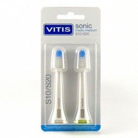 Vitis Sonic Spare Part Medium Toothbrush 2 Units
