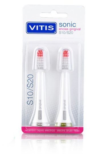 Vitis Spare Part Electric Toothbrush for Delicate Gums 2 Units