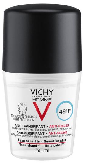 Vichy Roll-On Antiperspirant Anti-Stain Deodorant 50 ml