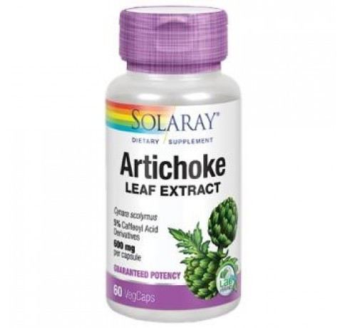Solaray Artichoke 300mg 60 Vegan Capsules