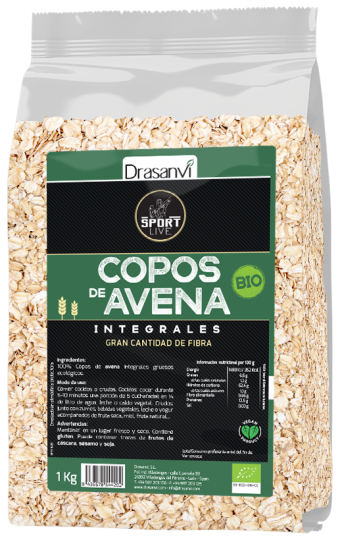 Drasanvi BIO Sport live whole oat flakes 1 kg