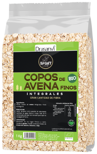 Drasanvi BIO fine oat flakes Sport live 1 kg
