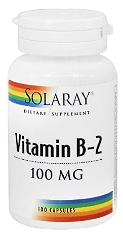 Solaray Vitamin B2 100 Vegetable Capsules 100 mg