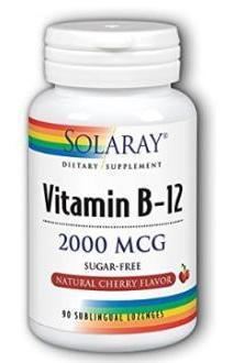 Solaray Vitamin B12 2000 mcg 90 Tablets