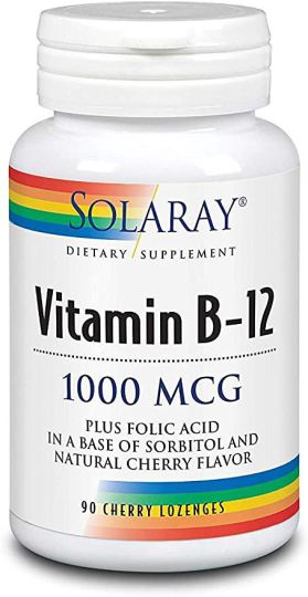 Solaray Vitamin B12 1000 mcg 90 Tablets