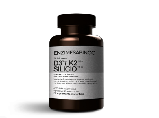 Enzime Sabinco Food Supplement D3 + K2 + Silicon 30 capsules