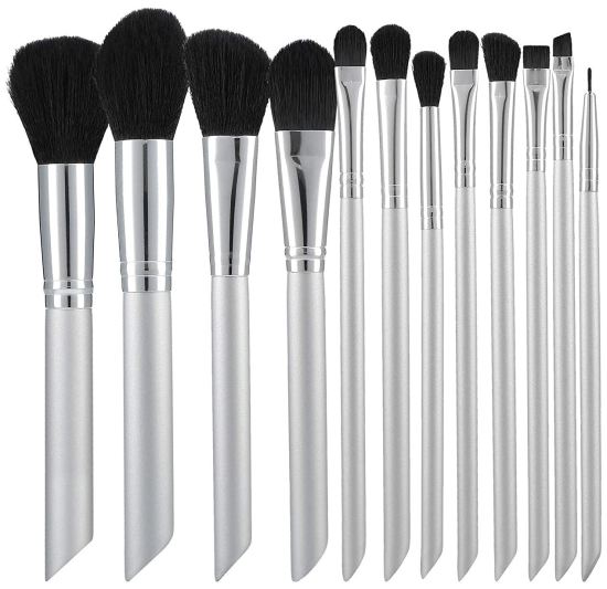 Tools For Beauty Gray Makeup Brushes Set 12 pieces